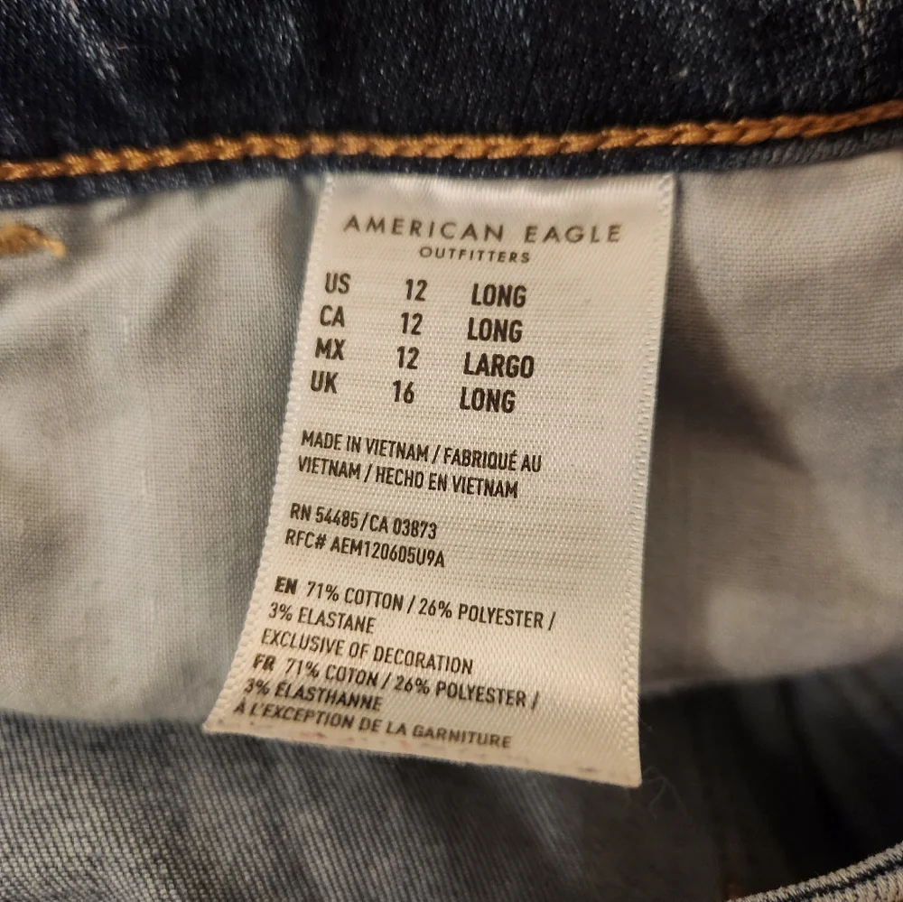 American Eagle Dark Wash Highest Rise Jegging - Picture 3 of 5